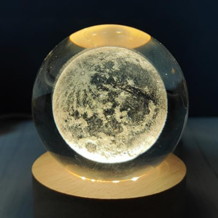 Lampara Luna Llena 3d Flotante